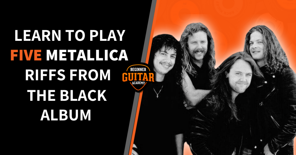 Learn to play five metallica riffs from the black album